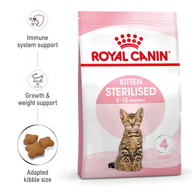 Royal Canin Sterilised Kitten Dry Cat Food for Healthy Growth
